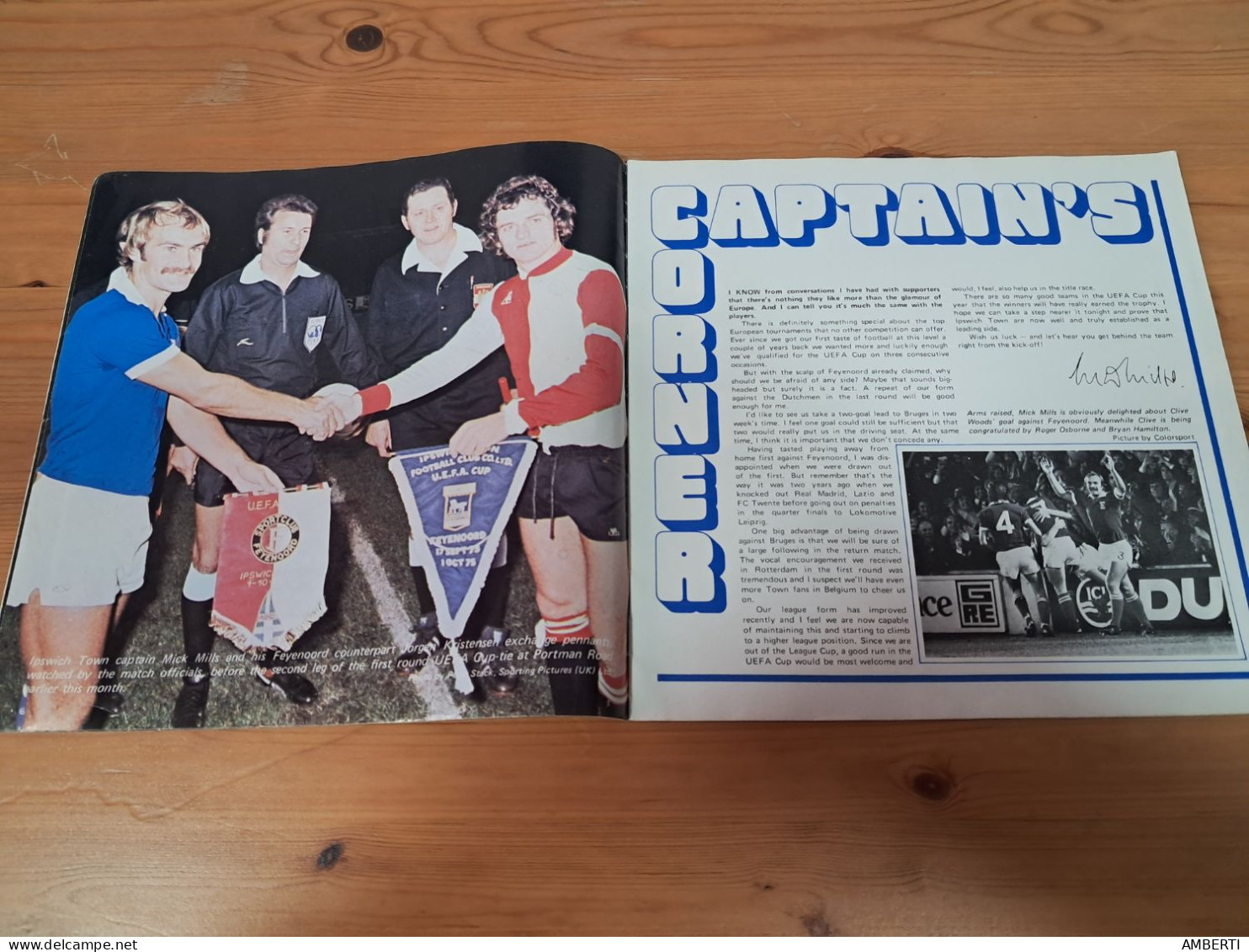 Programa Ipswich Town Brujas Copa De La UEFA 1975/76 - Deportes