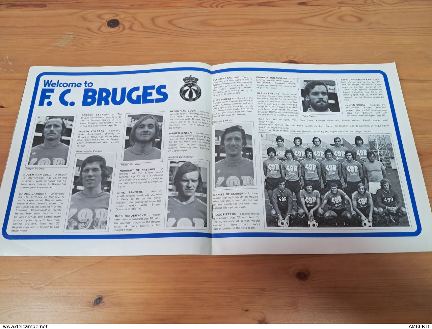 Programa Ipswich Town Brujas Copa de la UEFA 1975/76