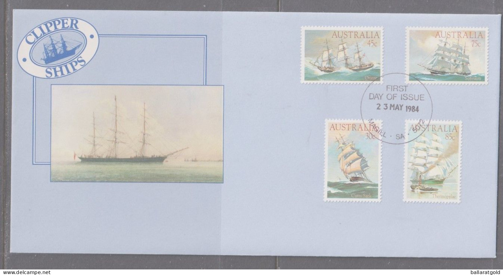 Australia 1984 - Clipper Ships First Day Cover - Cancellation Magill SA - Covers & Documents