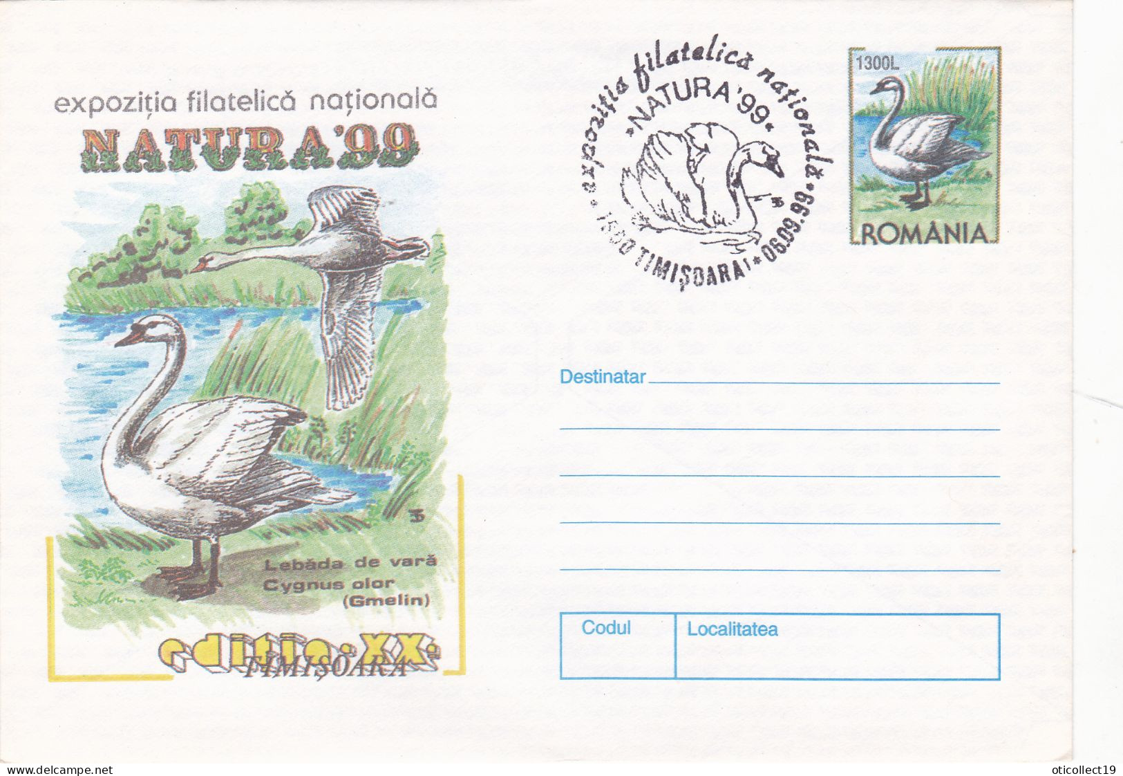 Environmental Protection Day BIRDS  DUCKS COVERS STATIONERY  PMK 1998, ROMANIA - Patos