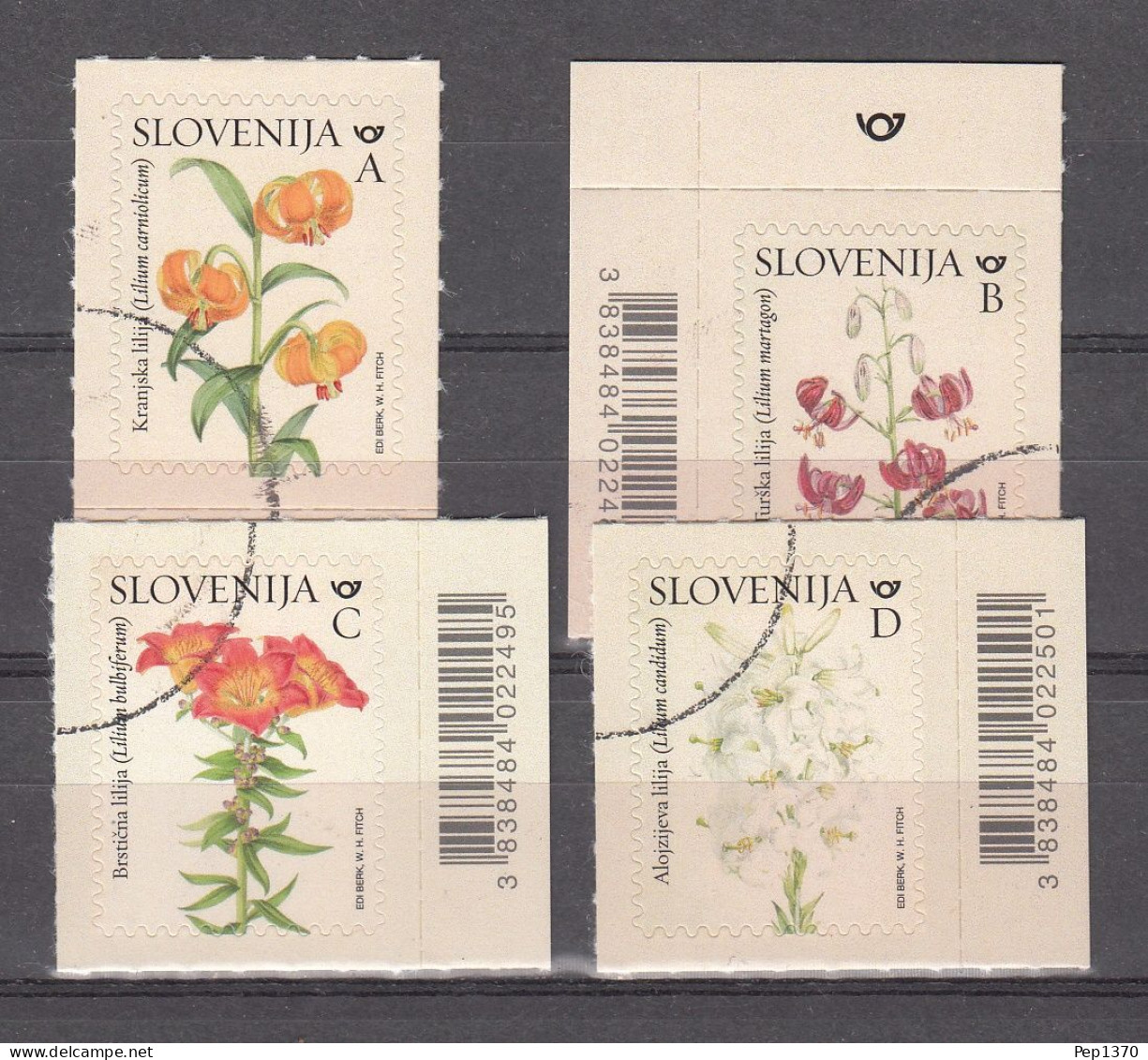 ESLOVENIA 2024 - FLORES - FLOWERS - FLEURS - MUESTRA-SPECIMEN A FACIAL - 4 SELLOS - Slowenien