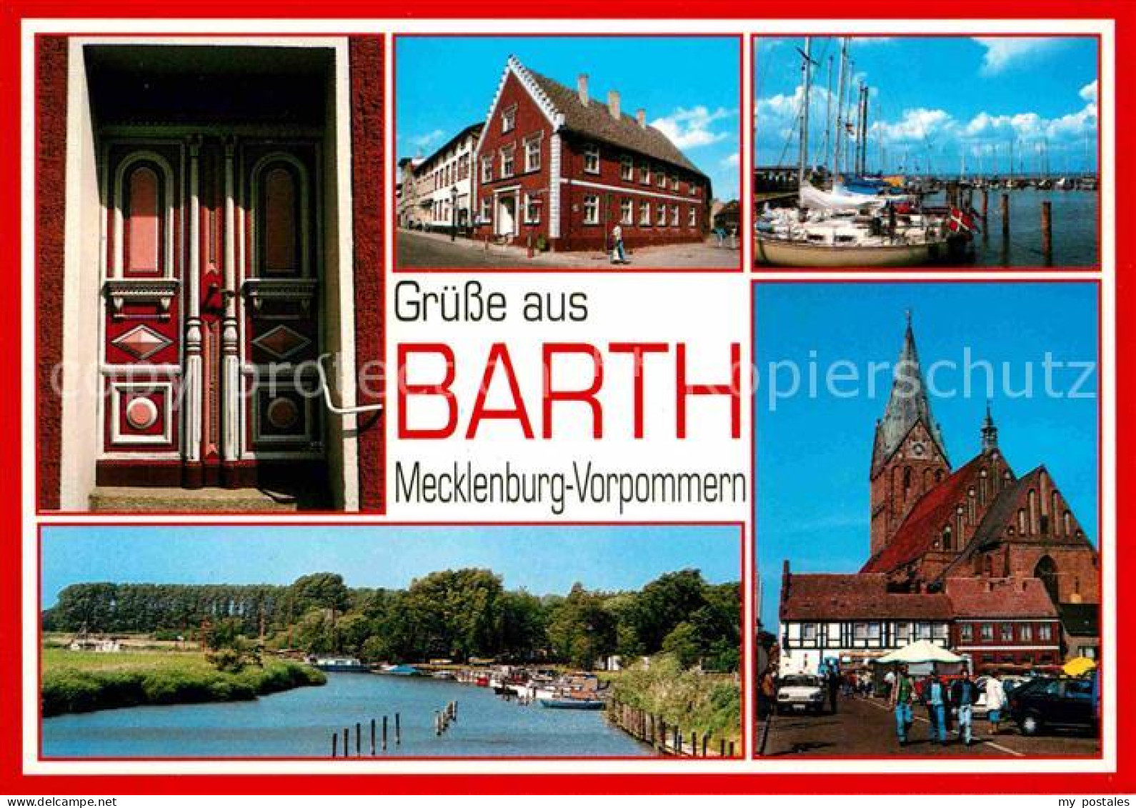 72711990 Barth Eingangsportal Hafen Marktplatz Kirche Hafen Tor Zu Den Bodden Ba - Barth