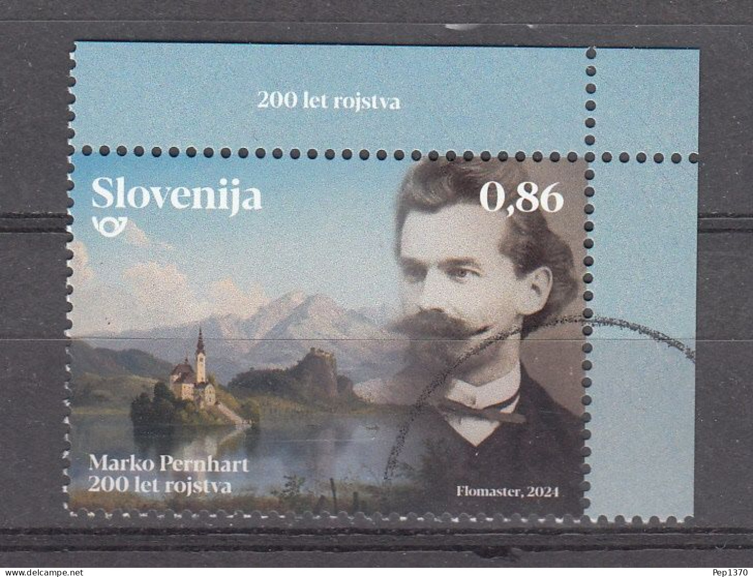 ESLOVENIA 2024 -PERNHART PINTOR MARKO - MUESTRA-SPECIMEN A FACIAL - 1 SELLO - Slowenien