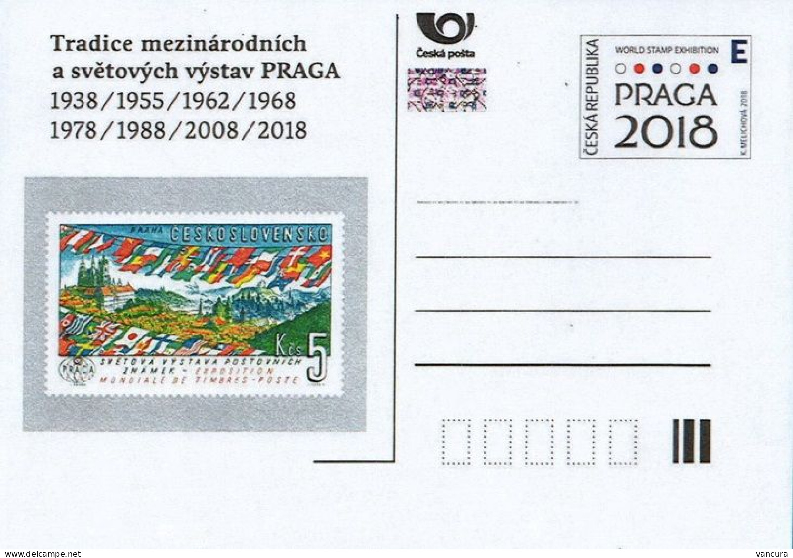 CDV 181 And 182 Czech Republic PRAGA 2018 Stamps On Stamps Prague Castle St Vitus Cathedral - Altri & Non Classificati