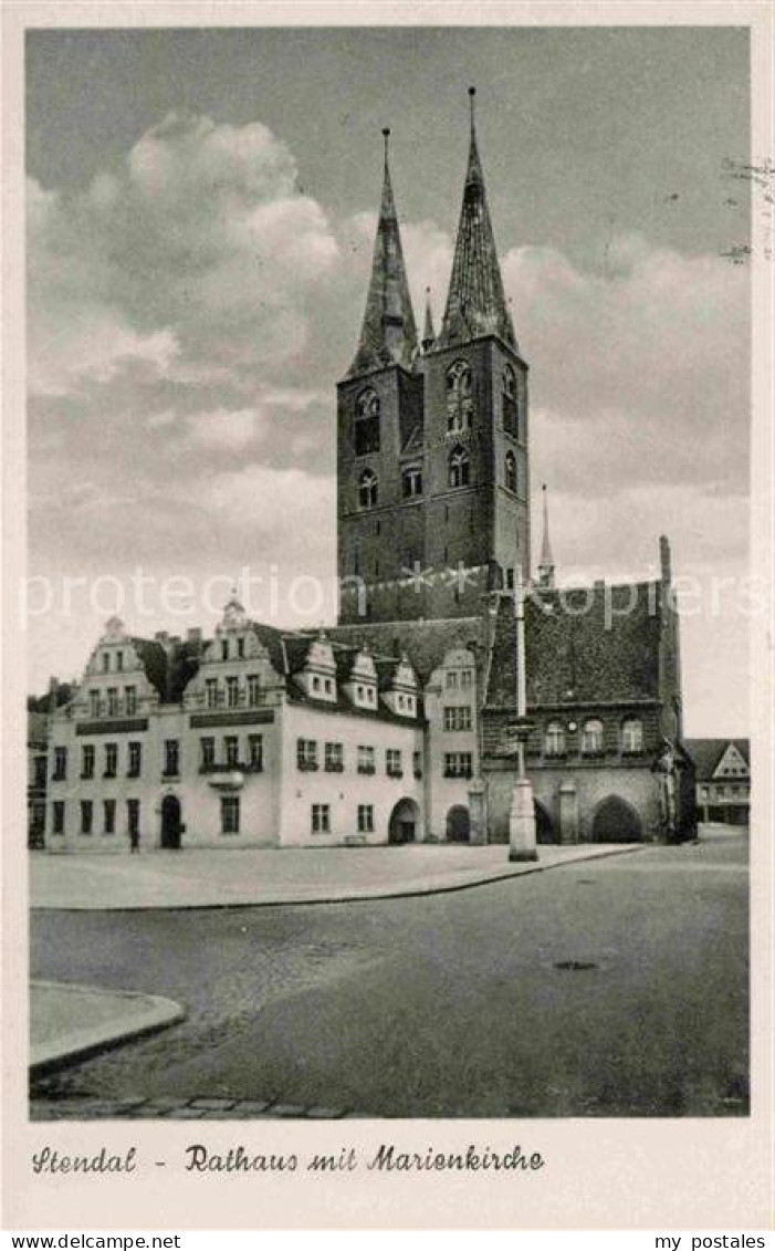 72710466 Stendal Rathaus Mit Marienkirche Stendal - Stendal