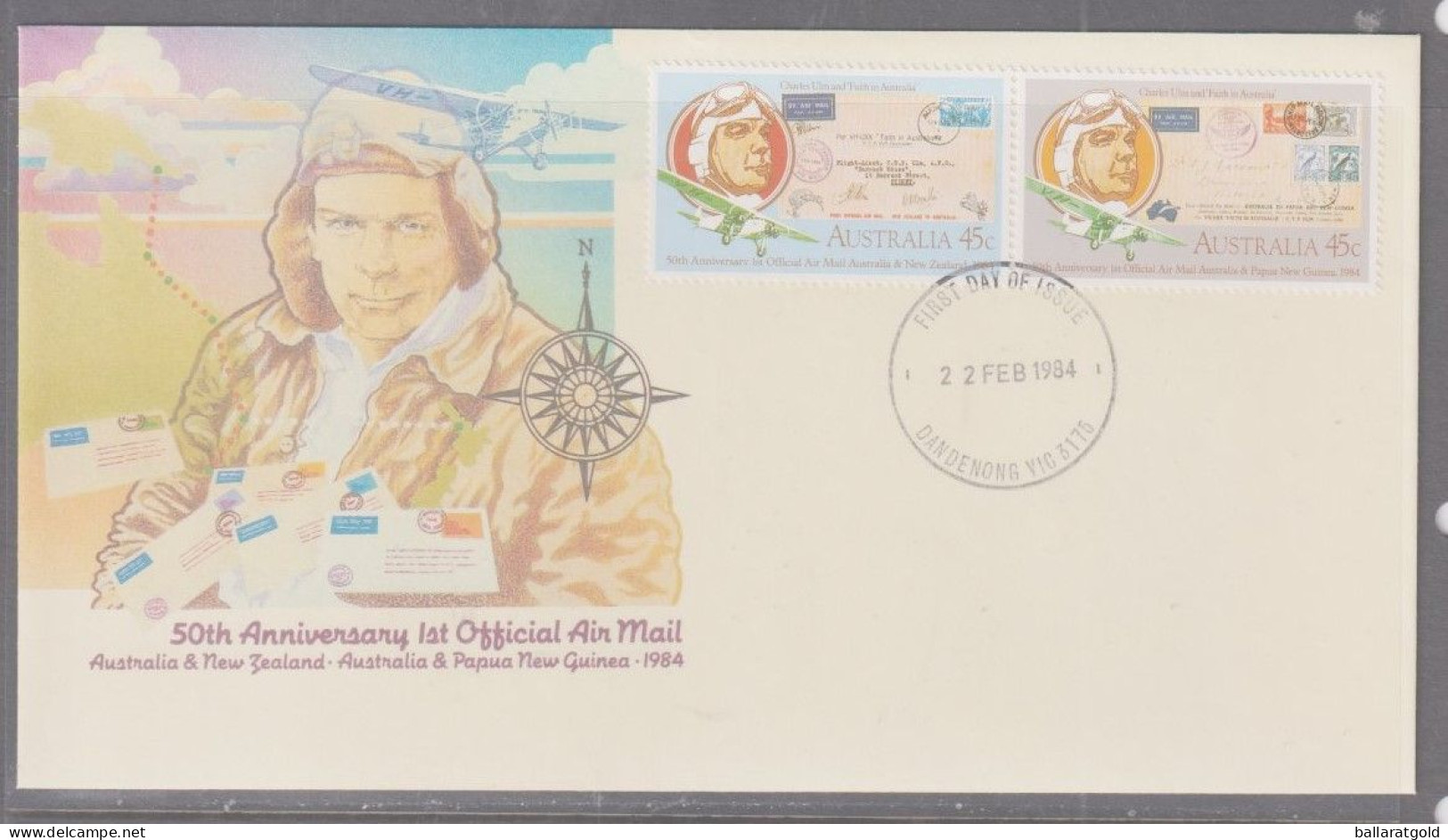 Australia 1984 - Airmail To UK First Day Cover - Cancellation - Dandenong Vic - Covers & Documents