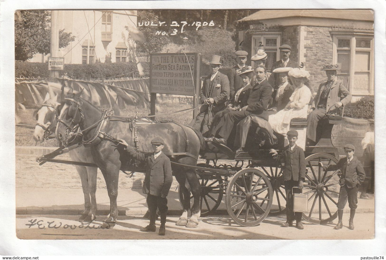 Carte Photo : 13,7 X 8,7  -  Photo Pc Ilfracombe, Carriage To The Watermouth Caves - Ilfracombe