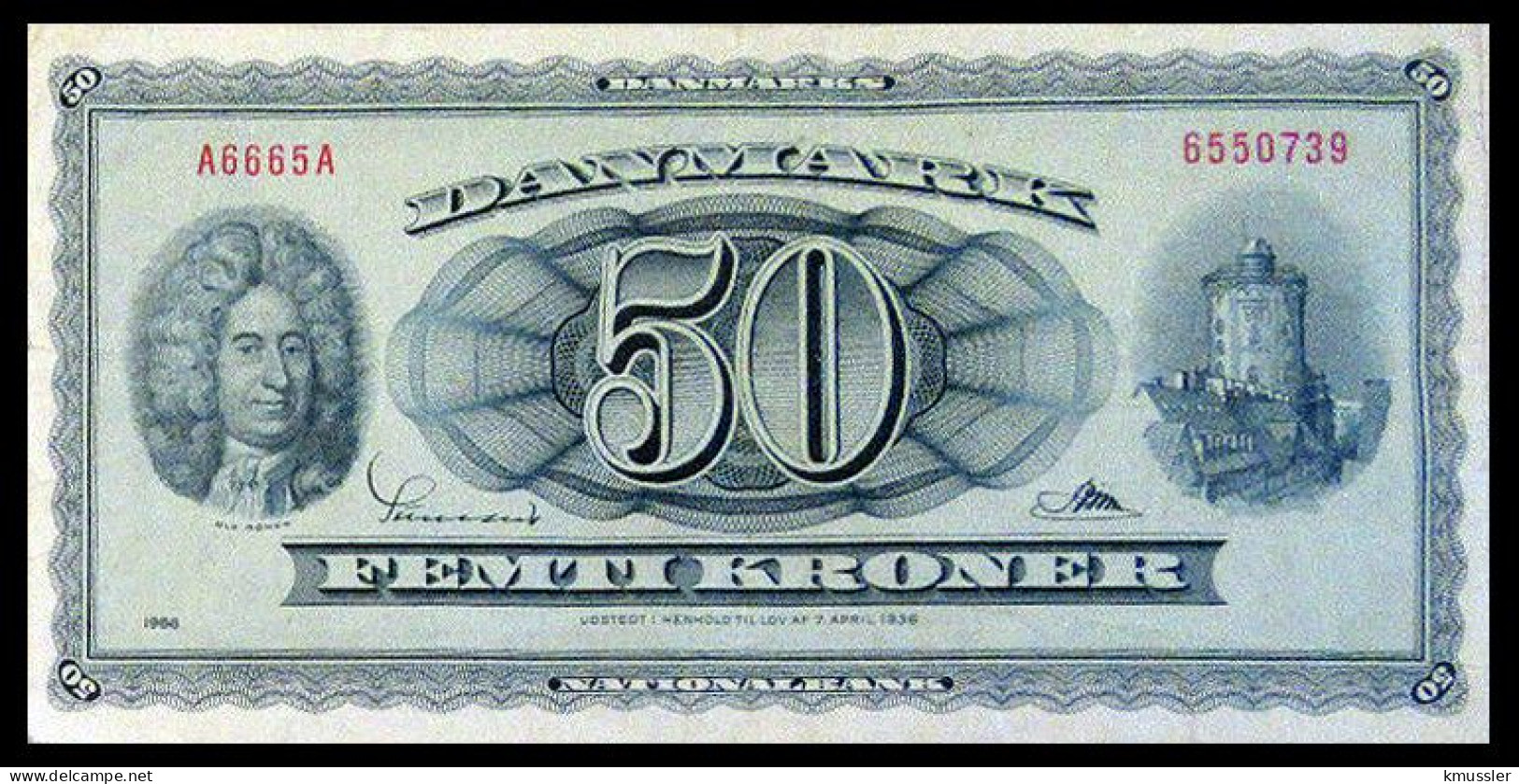 # # # Banknote Dänemark (Denmark) 50 Kroner 1936 # # # - Danemark