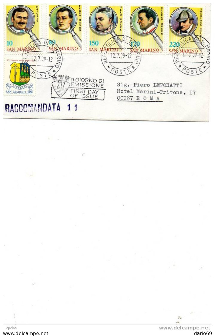 1979 RACCOMANDATA SAN MARINO - Briefe U. Dokumente