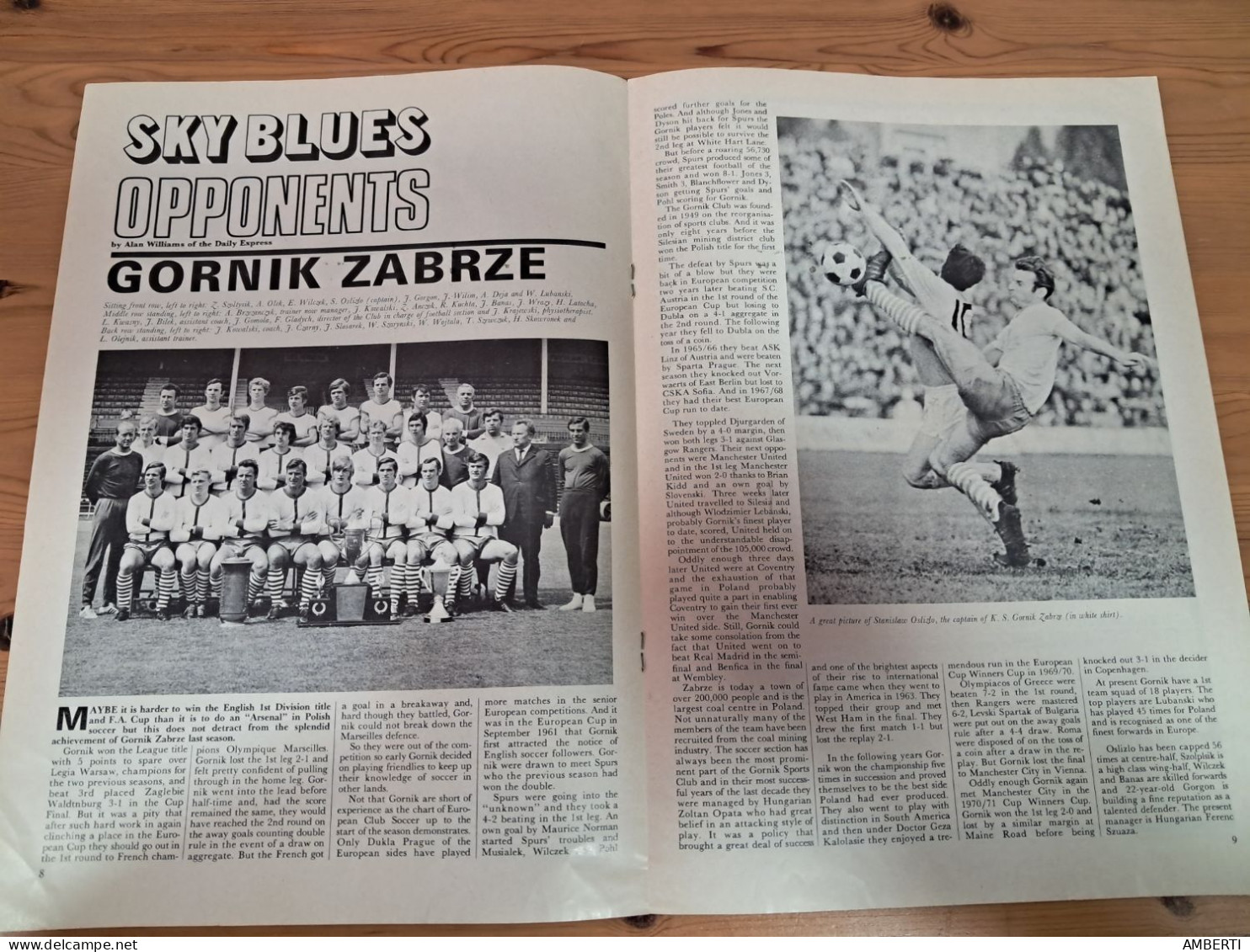 Programa Coventry City Gornik Zabrze Año 1971 - Sport