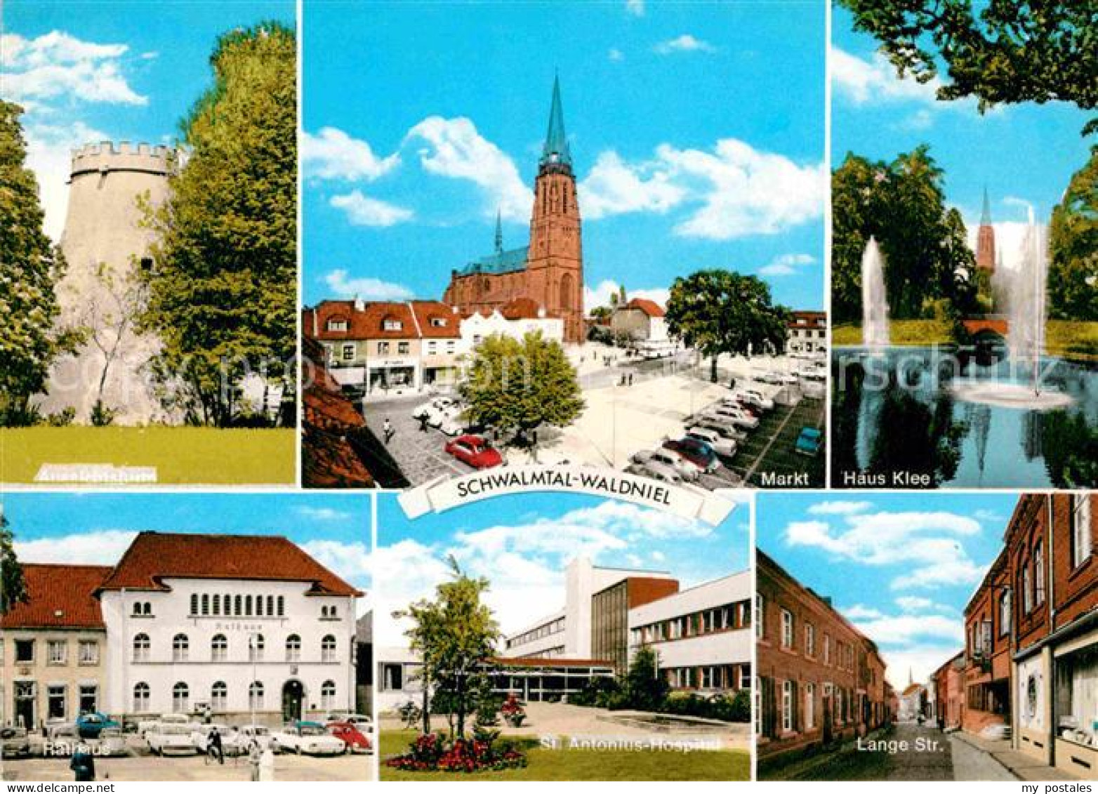 72707637 Waldniel Aussichtsturm Markt Kirche Haus Klee Fontaene Lange Strasse St - Schwalmtal