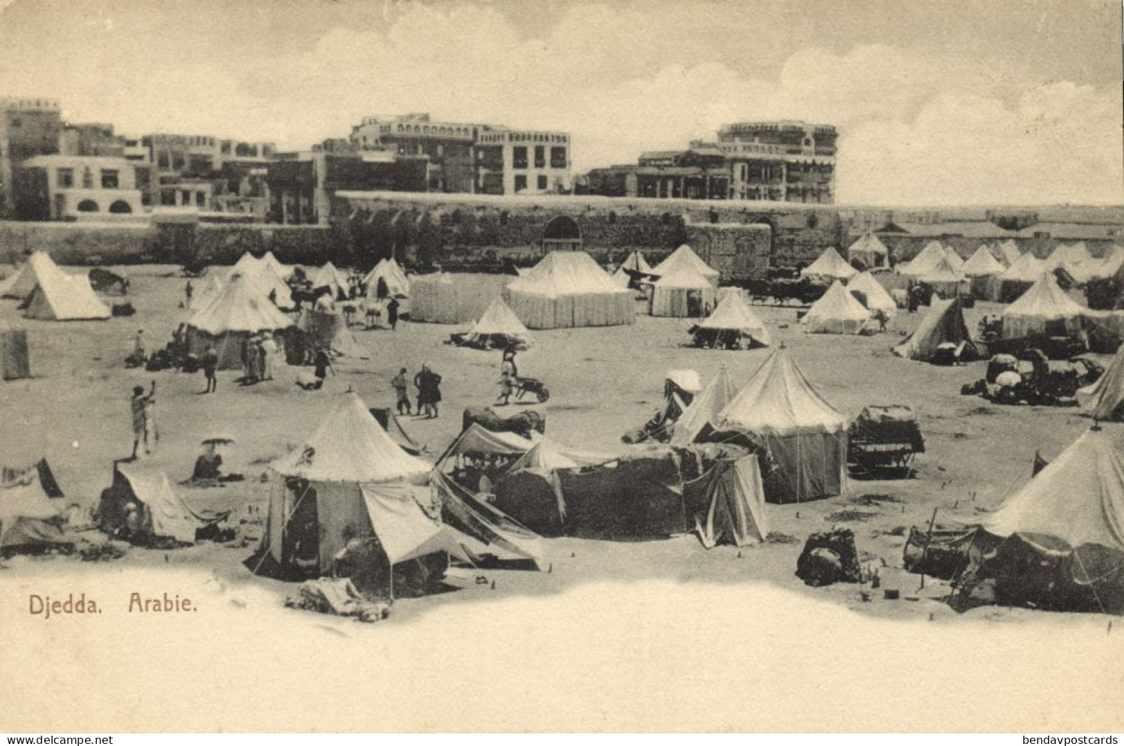 Saudi Arabia, JEDDAH DJEDDAH جِدَّة, Pilgrims Camp (1900s) Postcard - Saoedi-Arabië