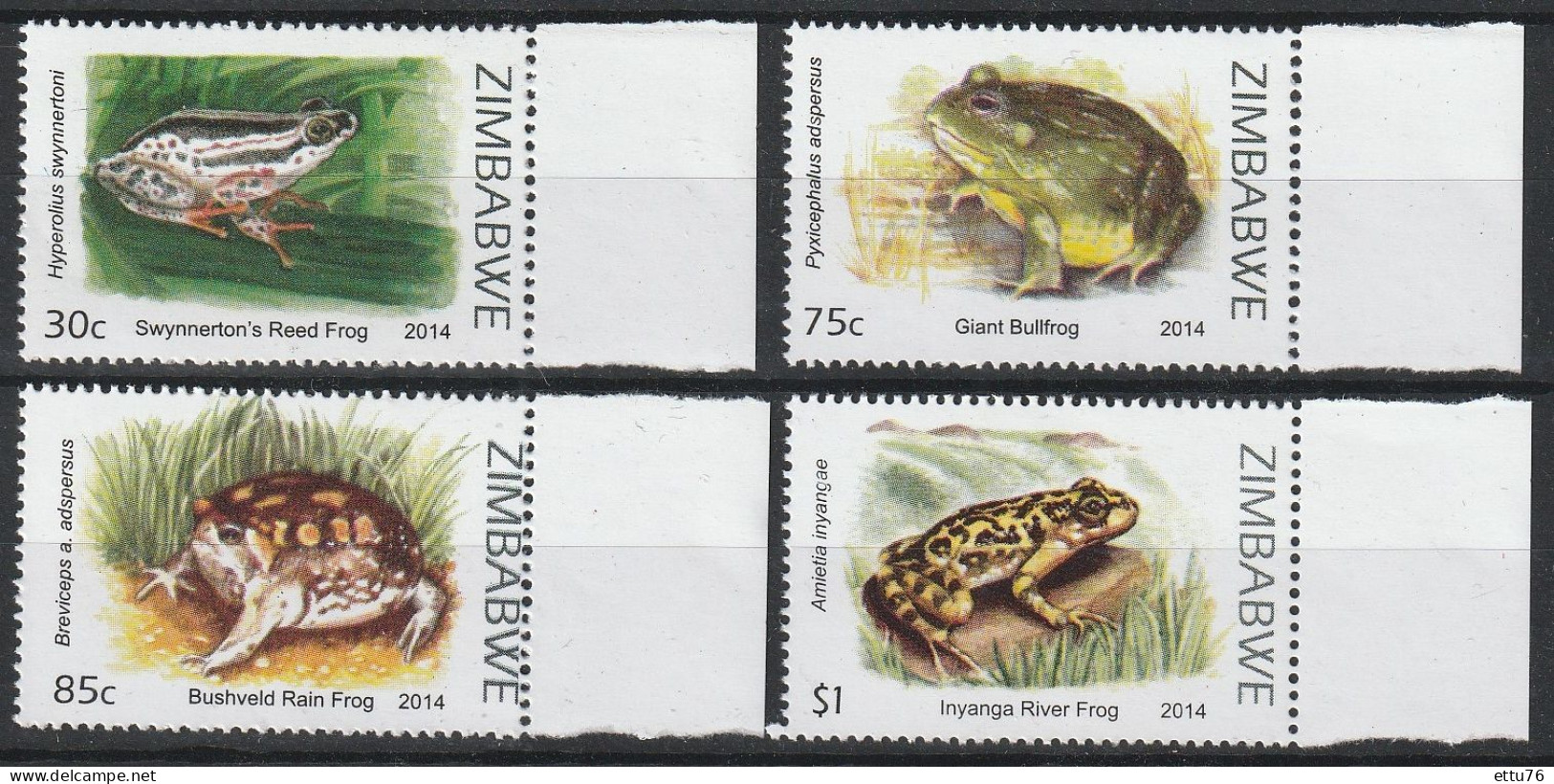 Zimbabwe  2014  Frogs Set  MNH - Rane