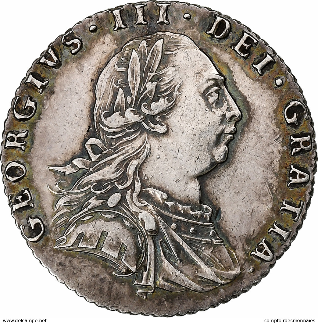 Grande-Bretagne, George III, 6 Pence, 1787, Argent, SUP+, KM:606.2 - G. 6 Pence