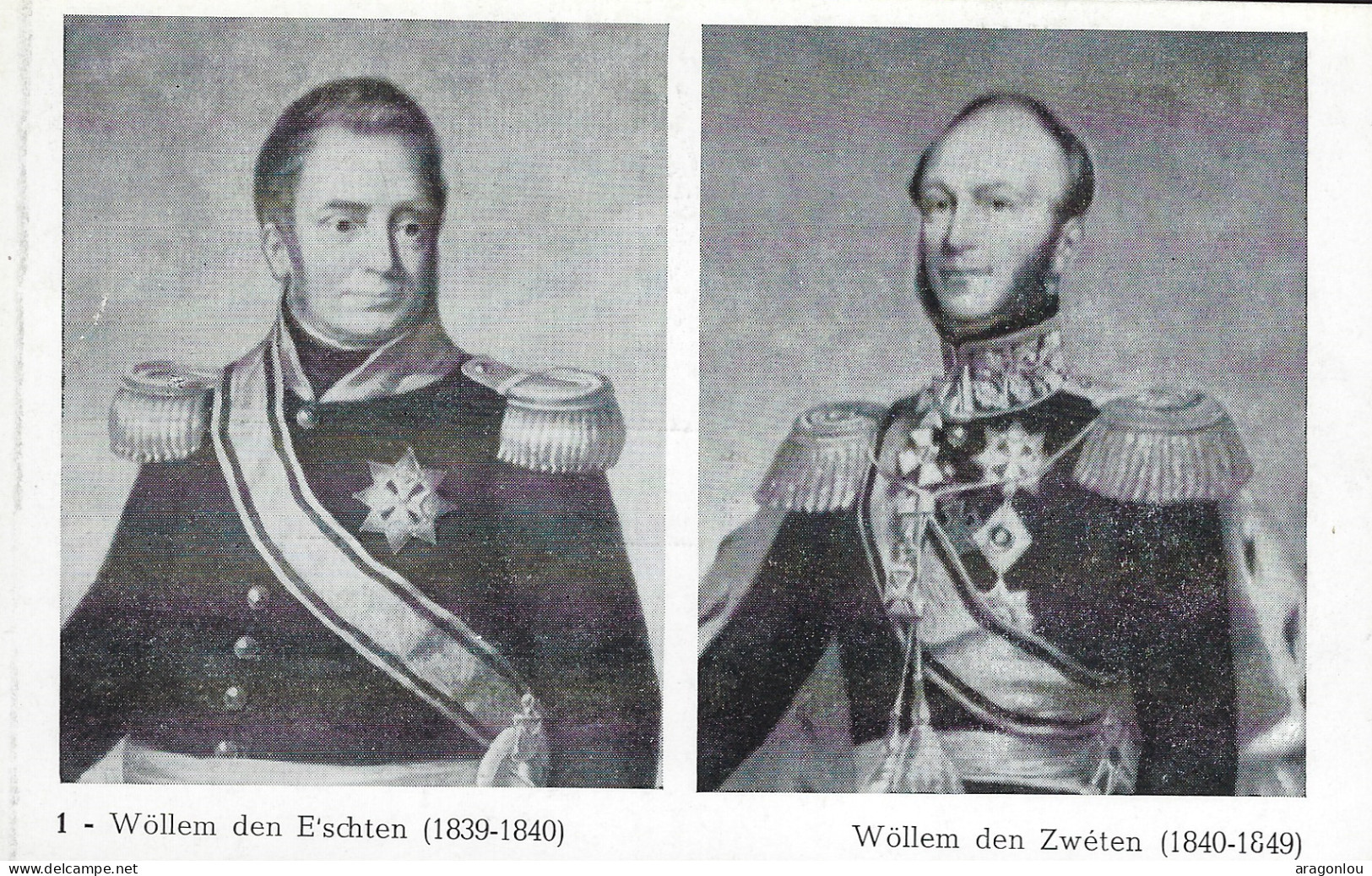 Luxembourg - Luxemburg - Wöllem Den E'schten ( 1830 - 1840 )   Wöllem Den Zwéten ( 1840 - 1849 )  P. Greischer , Luxbg - Koninklijke Familie