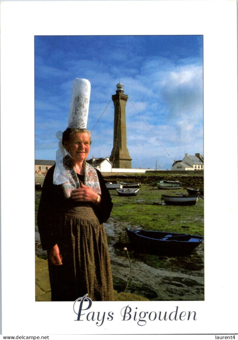 21-2-2024 (4 X 50) France -  Costume Du Pays Bigoudin (with Lighthouse) - Lighthouses