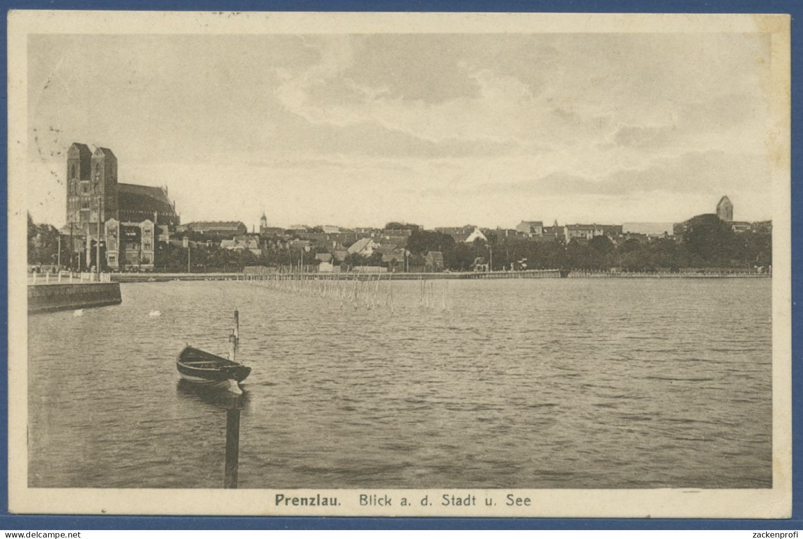 Prenzlau Blick Auf Stadt Und Uckersee, Gelaufen Marke Fehlt (AK2497) - Prenzlau