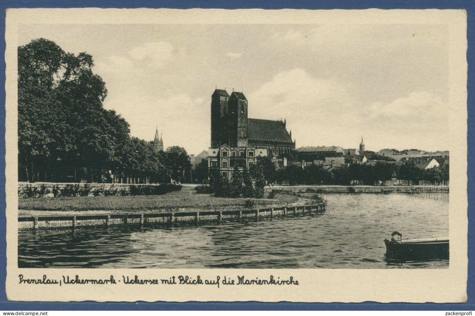 Prenzlau Uckersee Mit Blick Auf Die Marienkirche, Ungebraucht (AK2506) - Prenzlau