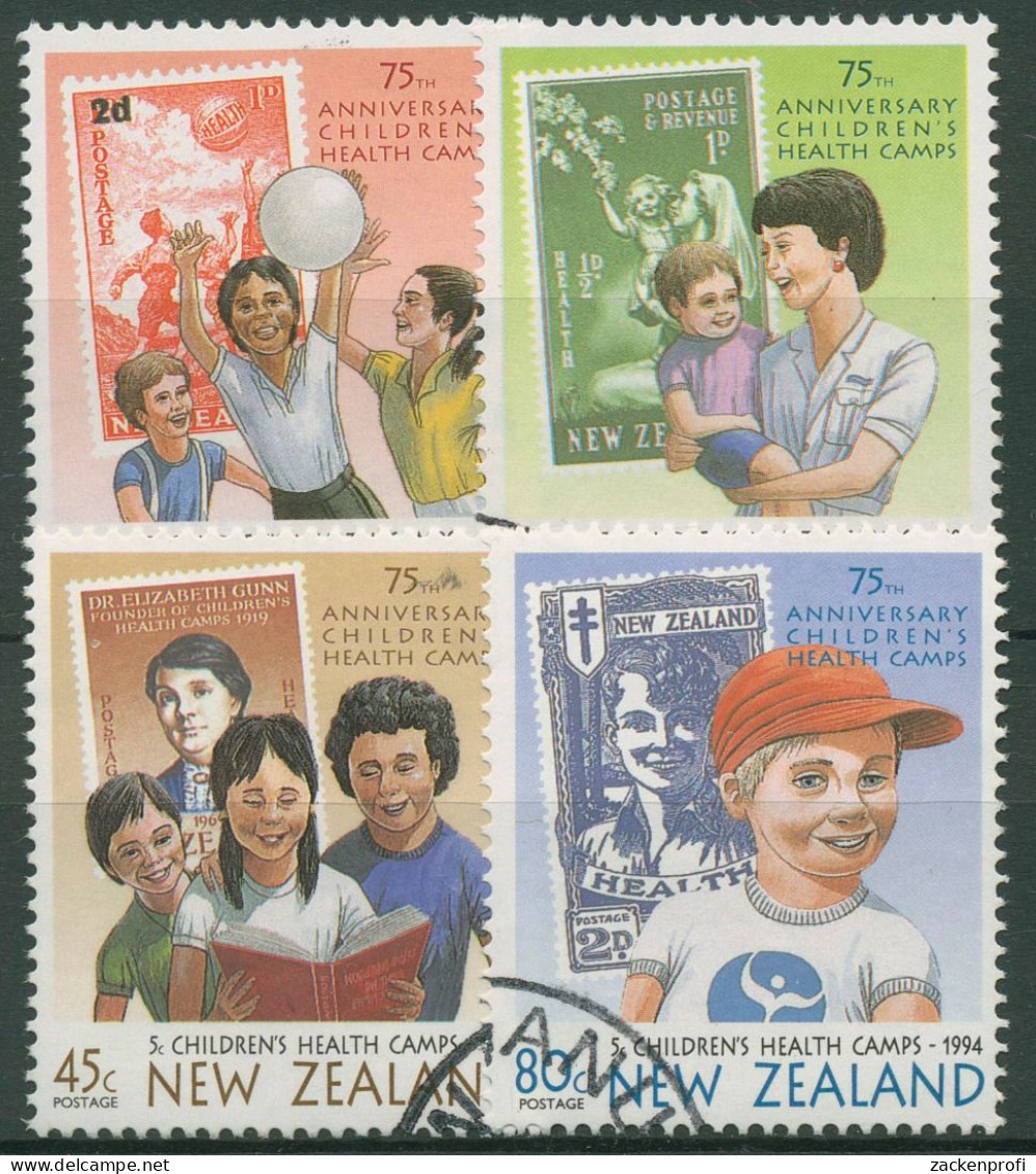 Neuseeland 1994 75 Jahre Kinderhilfswerk Spielen Lesen 1360/63 Gestempelt - Usados