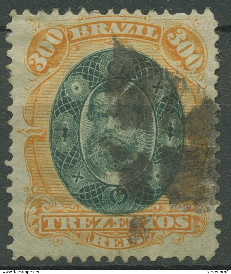 Brasilien 1878 Kaiser Pedro II. 37, Waagerechter Bug, Gestempelt - Used Stamps