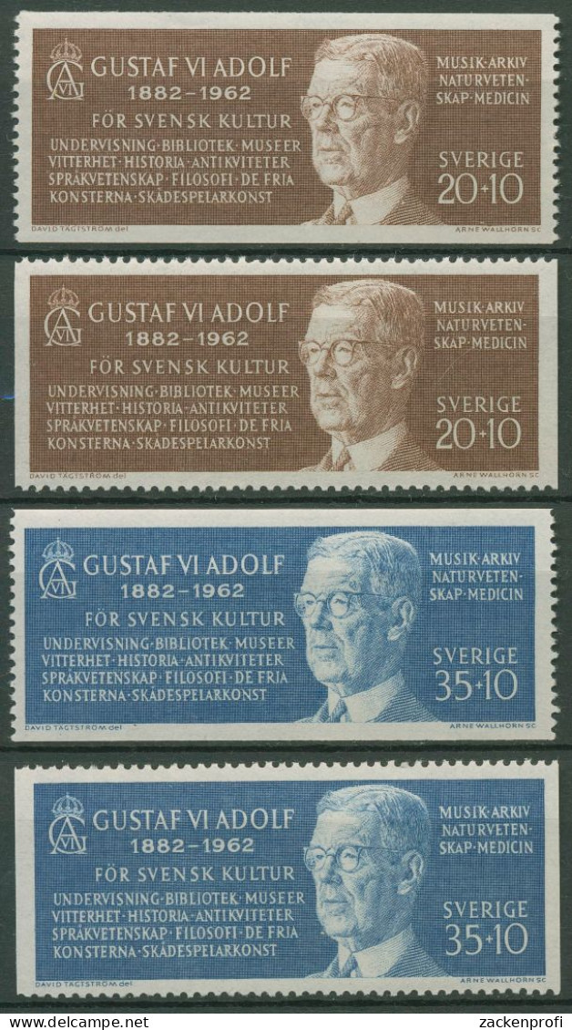 Schweden 1962 König Gustav VI. Adolf 498/99 Postfrisch - Nuevos