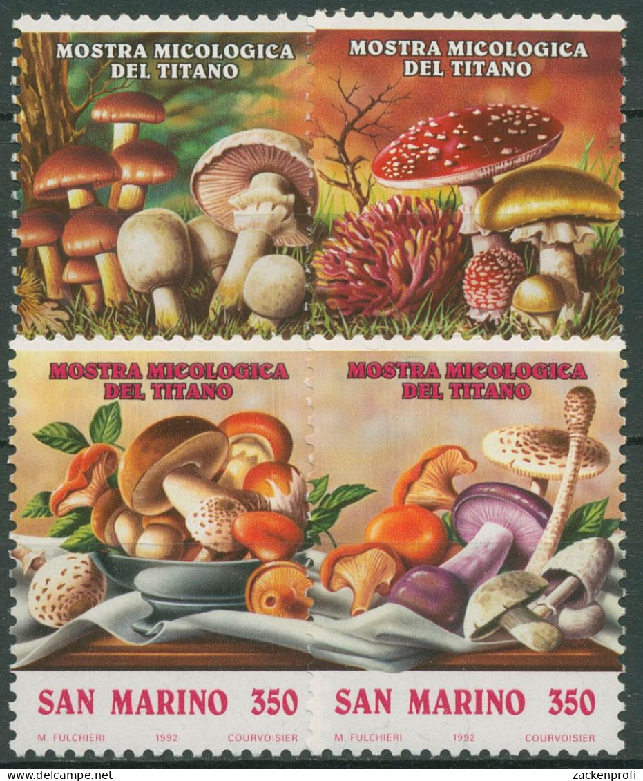 San Marino 1992 Pilze Pilz-Ausstellung 1516/19 Postfrisch - Ungebraucht