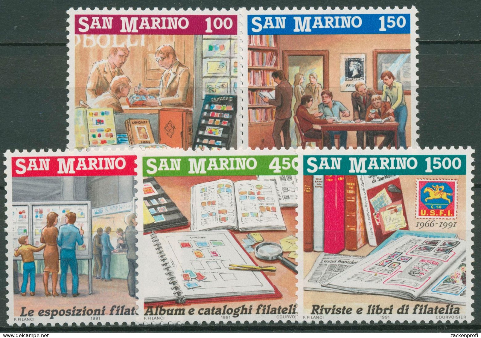 San Marino 1991 Förderung Der Philatelie Briefmarken 1467/71 Postfrisch - Nuovi