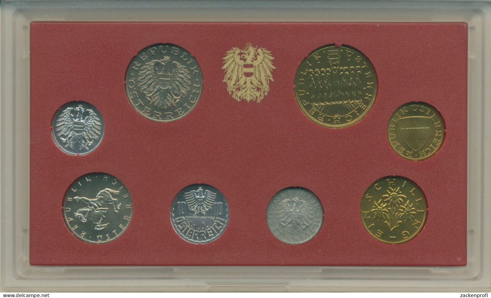 Österreich 1992 Kursmünzensatz 2 Groschen - 20 Schilling Im Blister, PP, (m5725) - Autriche