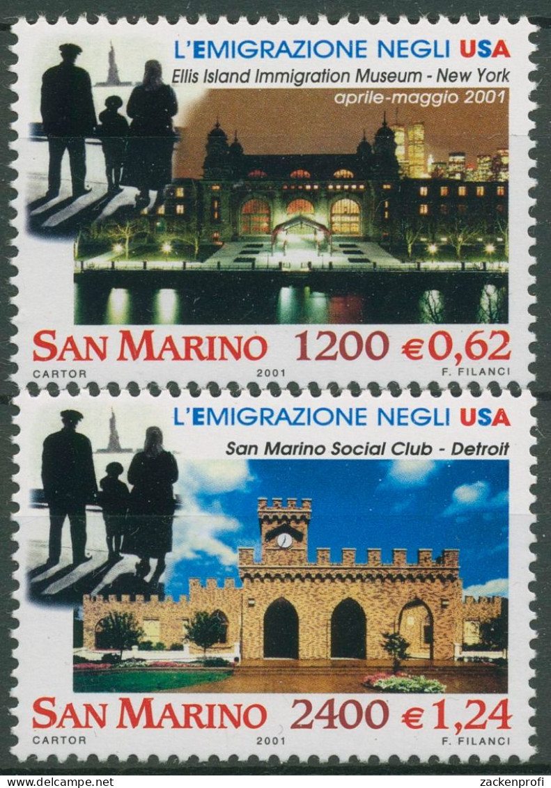 San Marino 2001 Emigration In Die USA 1952/53 Postfrisch - Neufs