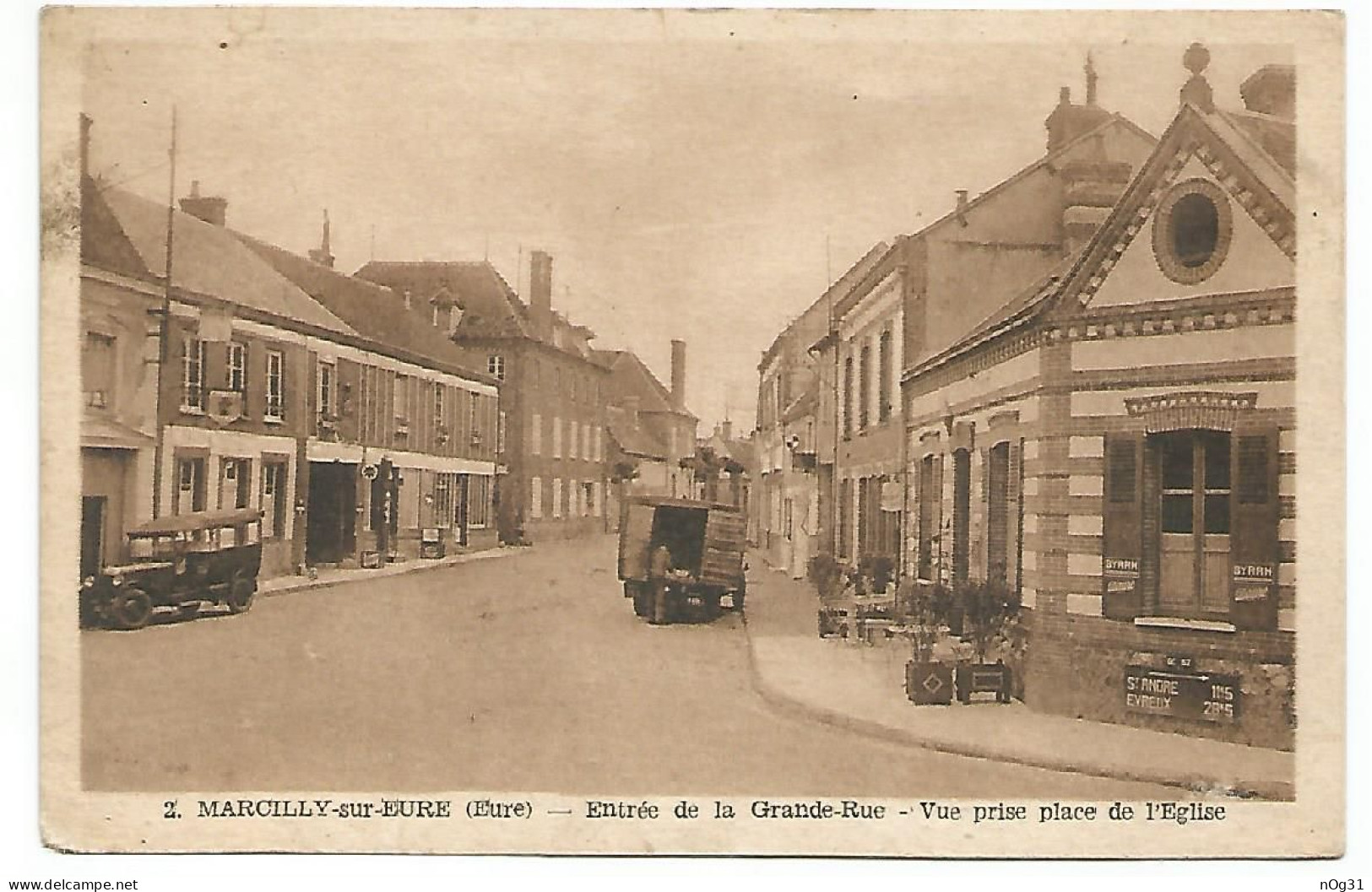 27 - MARCILLY-sur-EURE - Entrée De La Grande Rue - Vue Prise De L'Eglise - C - Marcilly-sur-Eure