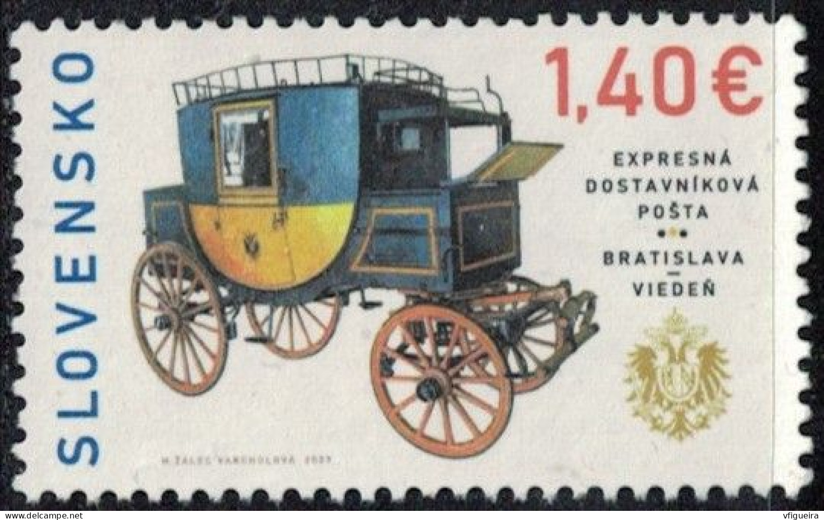 Slovaquie 2023 Used Service De Diligence Express Bratislava Vienne Y&T SK 881 SU - Used Stamps