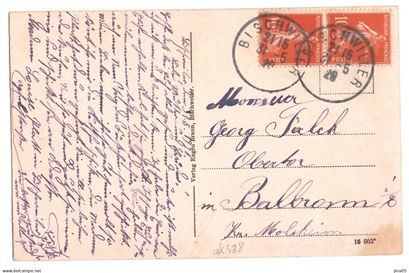 CPA Animée De Bischwiller - Bischweiler - La Poste - 1920 - Bischwiller