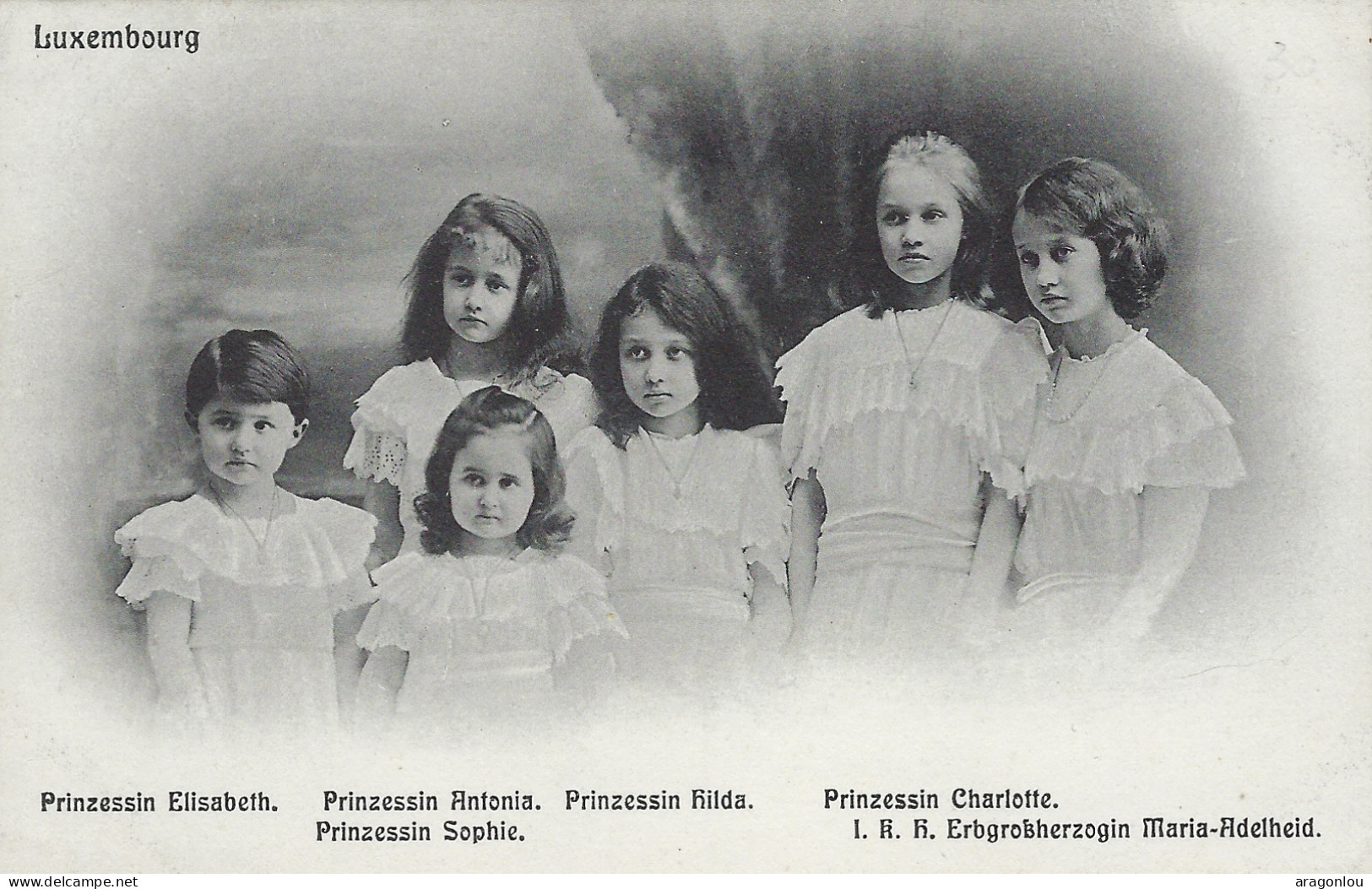 Luxembourg - Luxemburg -  Princesse Elisabeth , Antonia , Hilda , Sophie , Charlotte , Marie-Adélaïde - Ch. Bernhoeft , - Grossherzogliche Familie