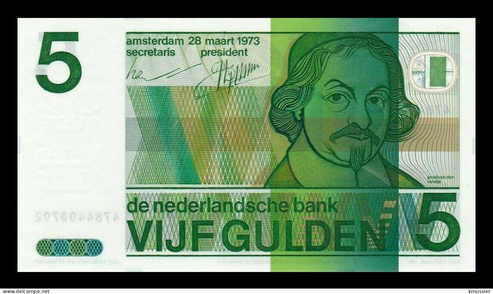 # # # Banknote Niederlande (Netherlands) 5 Gulden UNC # # # - 5 Gulden