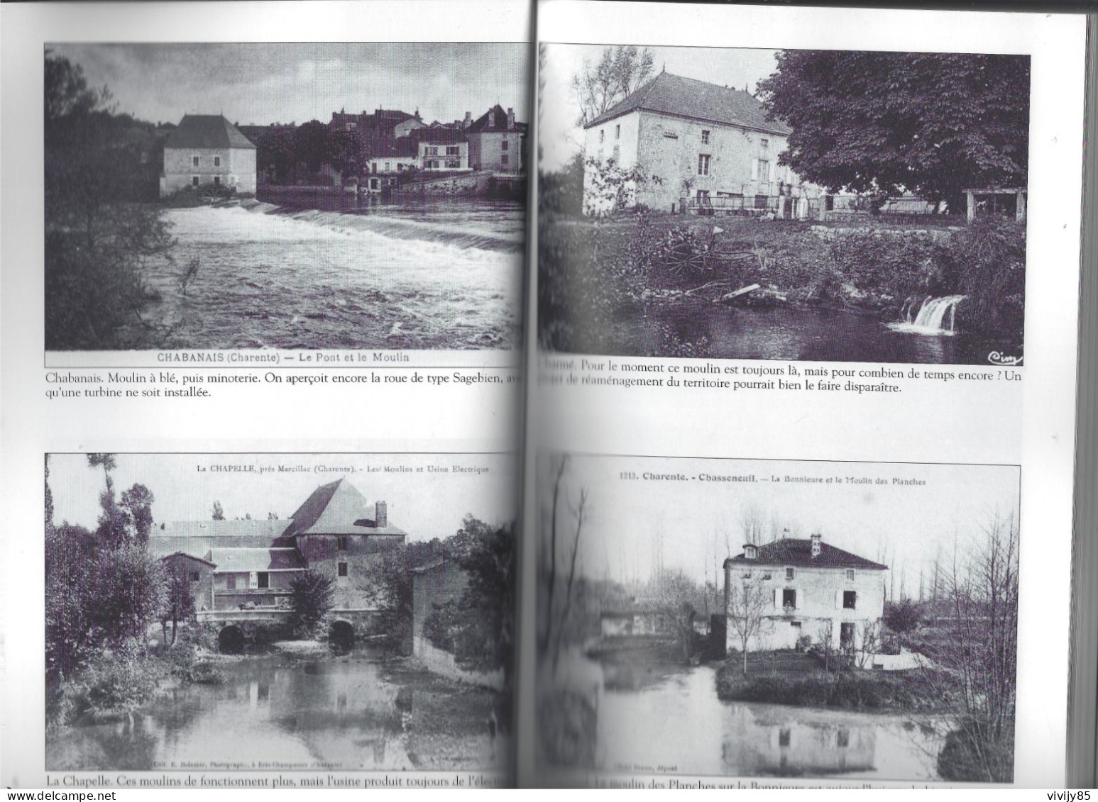 79 - POITOU CHARENTES - T.B. Livre Illustré " Les Moulins à Eau " - Poitou-Charentes