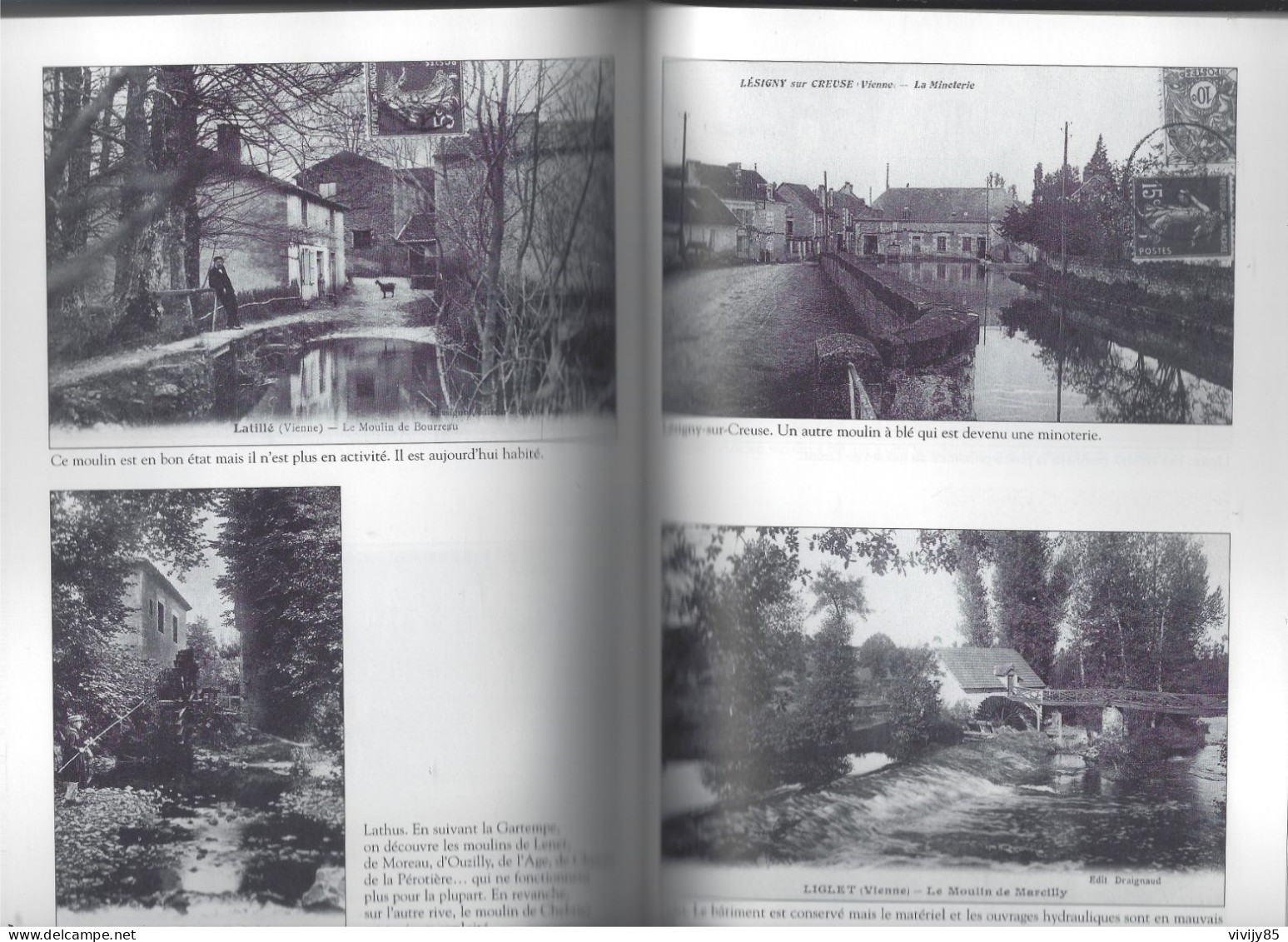 79 - POITOU CHARENTES - T.B. livre illustré " Les Moulins à eau "