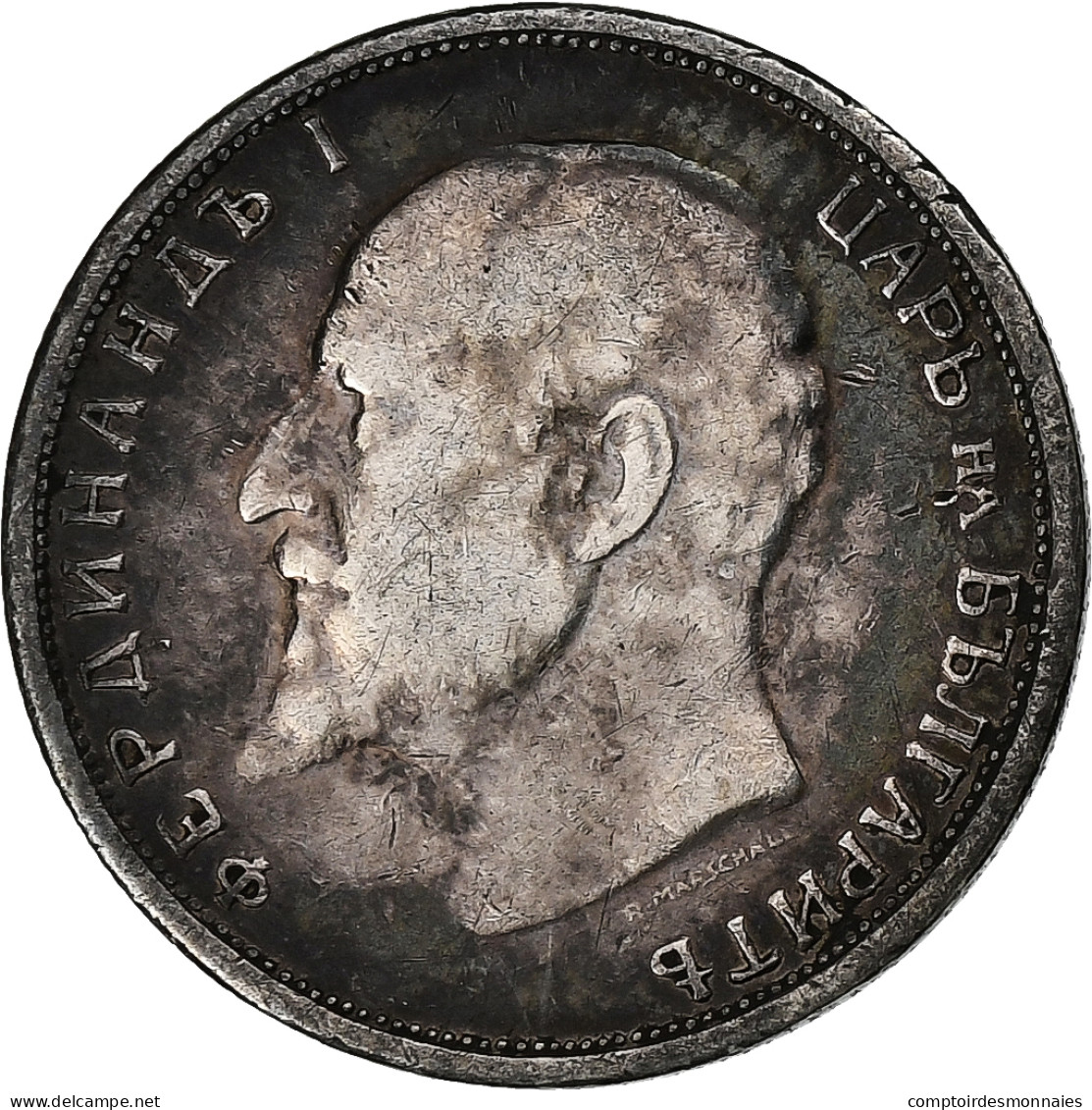 Bulgarie, Ferdinand I, 50 Stotinki, 1913, Argent, TB+, KM:30 - Bulgarie