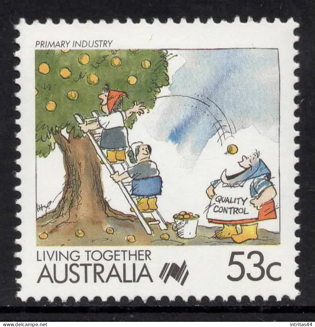 AUSTRALIA 1988 LIVING TOGETHER  " 53c PRIMARY INDUSTRY " STAMP MNH - Ungebraucht