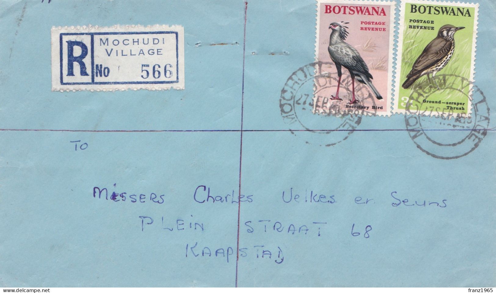 From Botswana To South Africa - 1968 (Mochudi) - Botswana (1966-...)