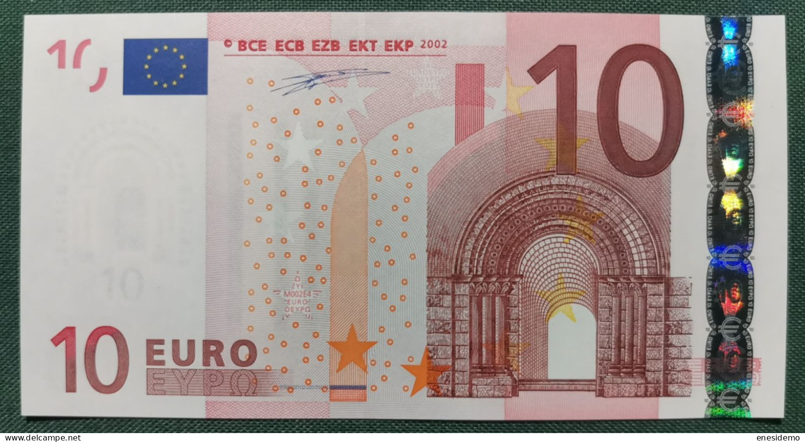 10 EURO SPAIN 2002 DUISENBERG M002E2 SC FDS UNC. PERFECT - 5 Euro