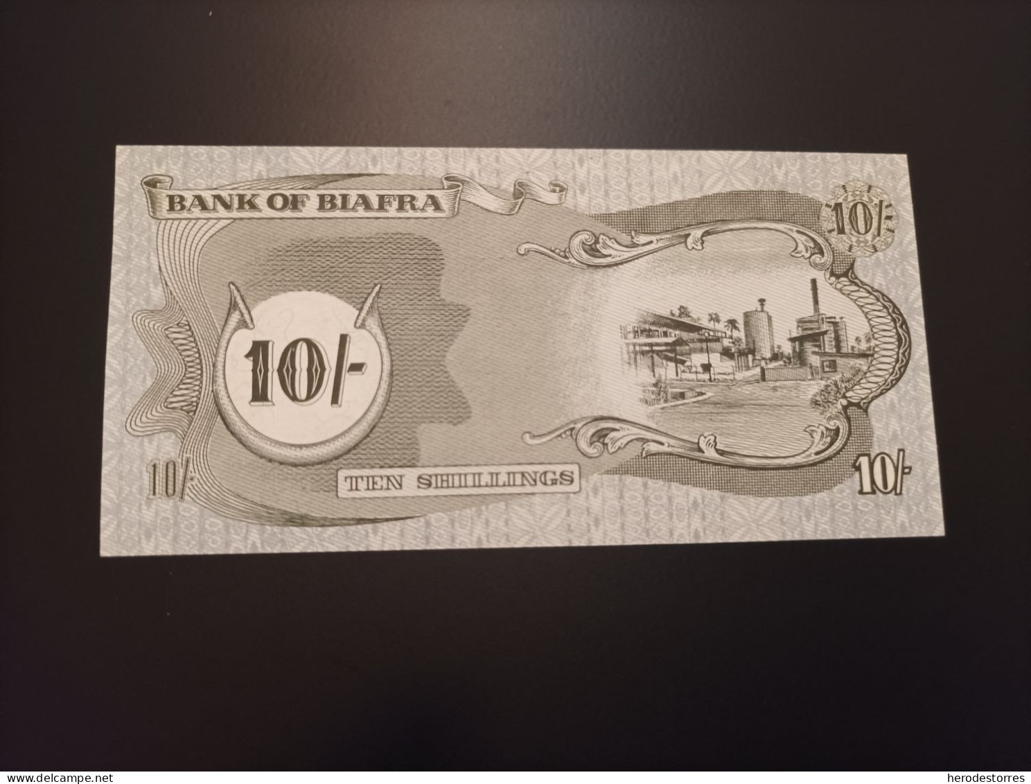 Billete De Biafra, 10 Shillings, Año 1969, UNC - Central African Republic