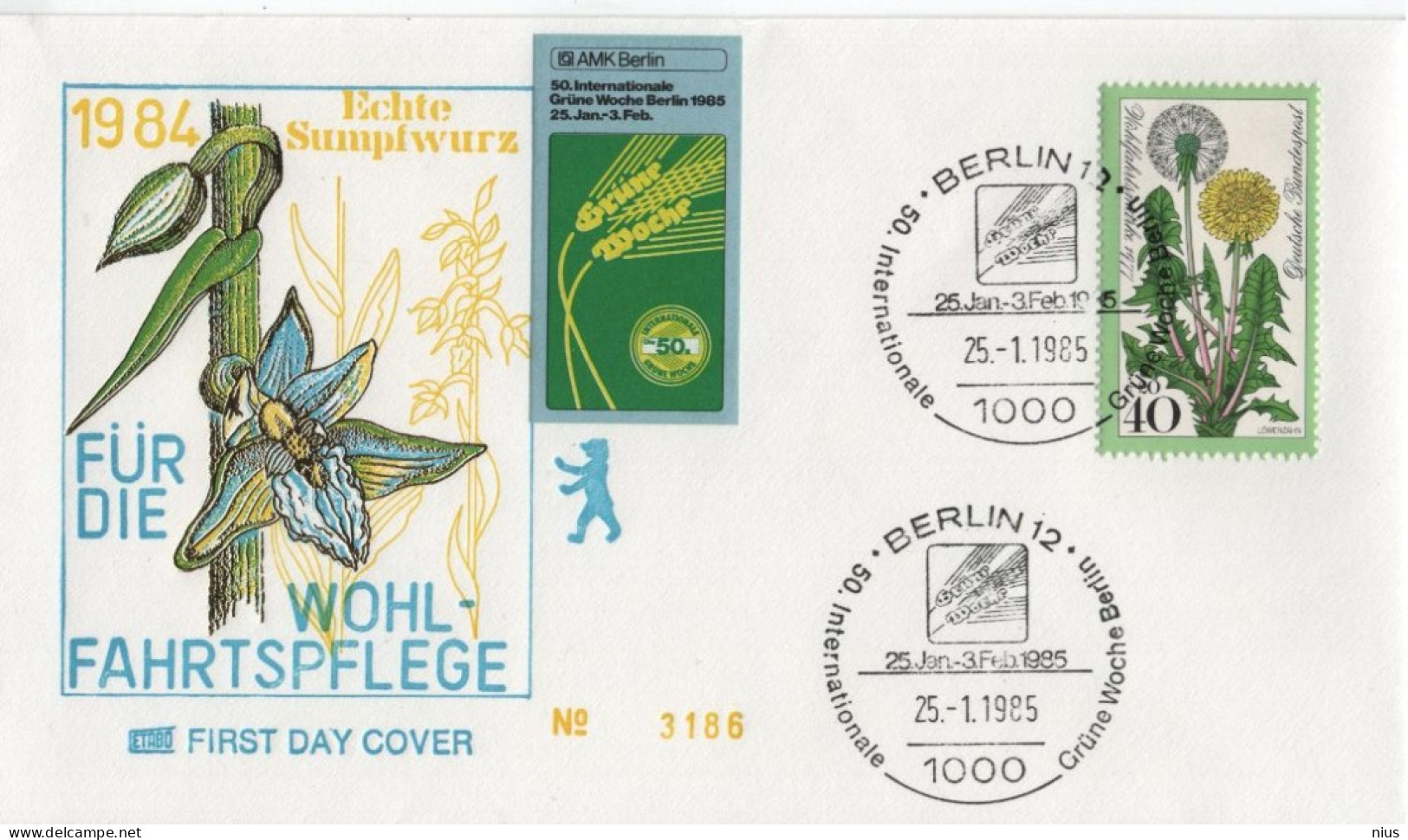 Germany Deutschland 1985 FDC Internationale Grune Woche, Farming Landwirtschaft, Berlin - 1981-1990