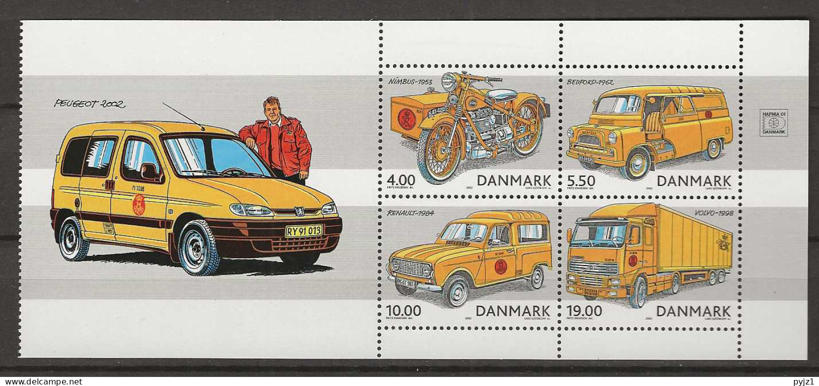 2002 MNH Denmark, Booklet Pane - Blocs-feuillets