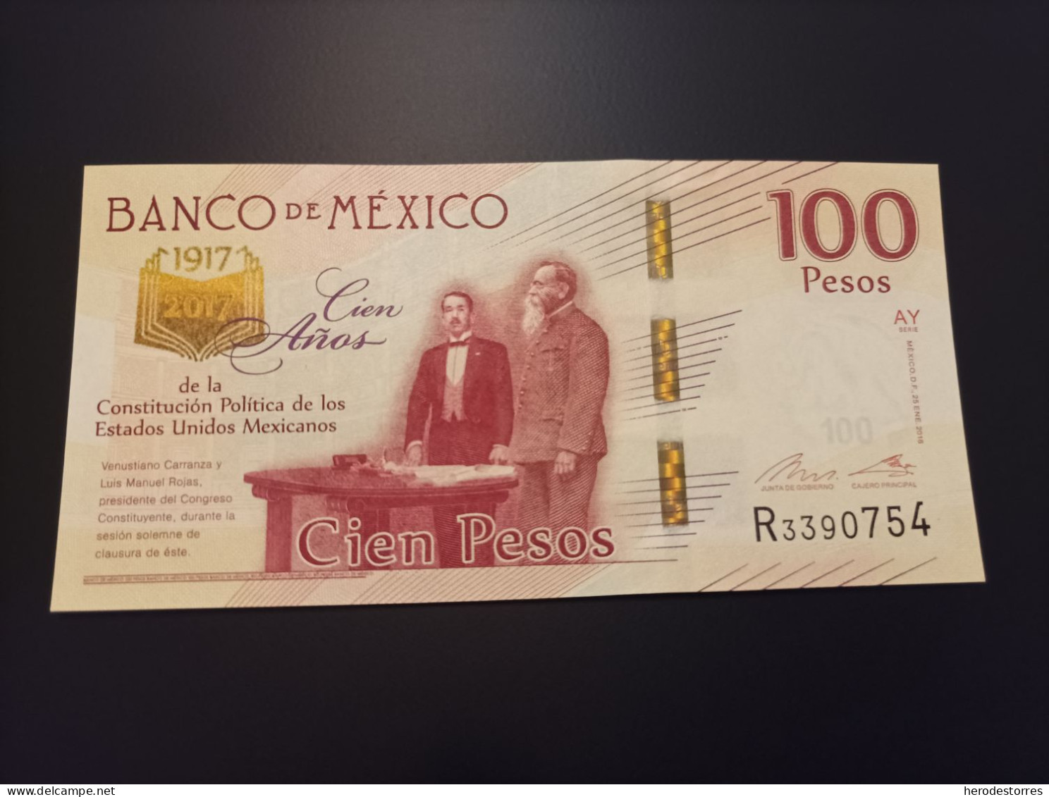 Billete De México De 100 Pesos, Año 2016, Conmemorativo, UNC - Mexique