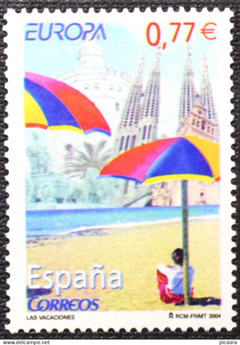 España Spain EUROPA CEPT 2004  Las Vacaciones   Mi 3951  Yv 3655  Edi 4079 Nuevo New MNH ** - 2004