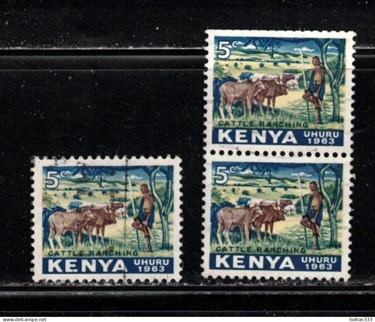 KENYA Scott # 1 Used X 3 - Uhuru 1963 - Kenya (1963-...)