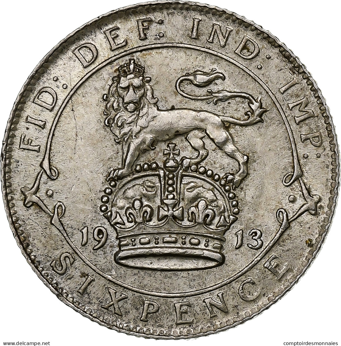 Grande-Bretagne, George V, 6 Pence, 1913, Argent, TTB+, KM:815 - H. 6 Pence