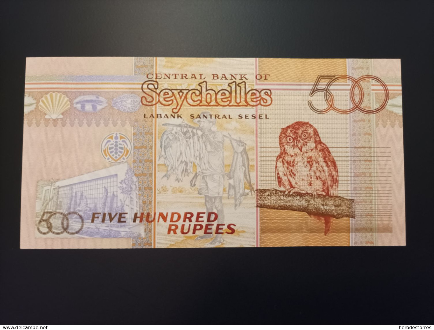 Billete De Seychelles De 500 Rupias, Año 2011, UNC - Seychelles