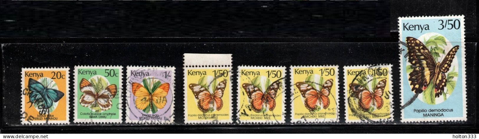 KENYA Scott # 425//34 Used - Butterflies - Duplication - Part Set - Kenya (1963-...)