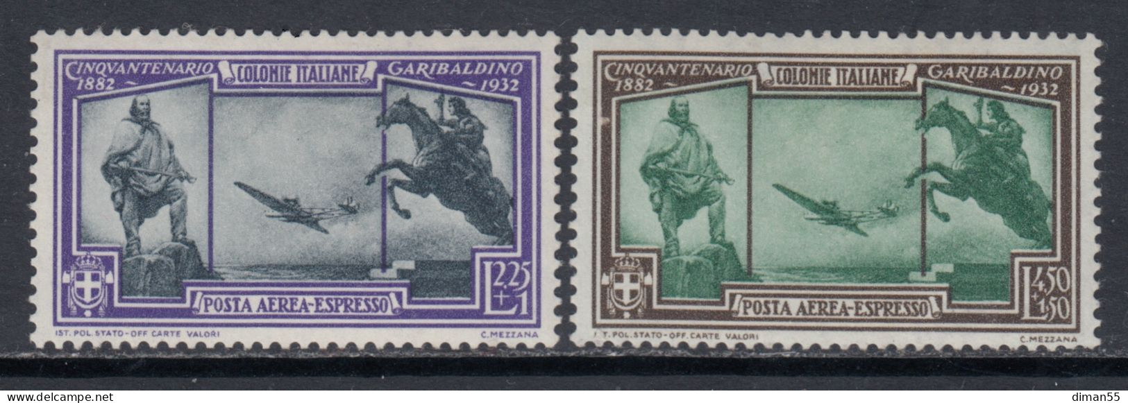 ITALIA - Colonie Em. Generali - Serie Espressi Aerei N.A6-A7 Linguellati - MH* - General Issues